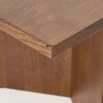 Rectangular Solid Wood Dining Table with Panel Legs (Dark Finish) - Image 2