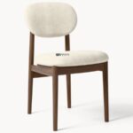 Modern Upholstered Wooden Dining Chair - Image 3