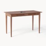 Mid-Century Solid Wood Writing Desk - Image 3