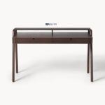 Elegant Solid Wood Writing Desk with Drawer - Image 2