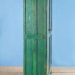 Green Vintage Wooden Glazed Display Cabinet - Image 5