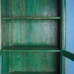 Green Vintage Wooden Glazed Display Cabinet - Image 6