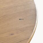 Round Solid Wood Dining Table with Cross Base - Image 2