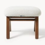 Marudhar Craft Bouclé Upholstered Ottoman Footstool - Image 4