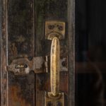 Carved Vintage Wooden Almirah with Glass Doors - Image 5