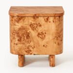 Artisan Burl Wood Curved Nightstand - Image 2