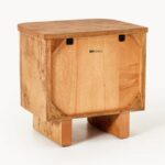 Artisan Burl Wood Curved Nightstand - Image 3
