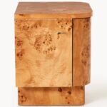 Artisan Burl Wood Curved Nightstand - Image 4
