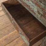 Vintage Pale Blue Wooden Dressing Unit with Mirror & Drawers - Image 2