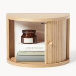 Curved Floating Tambour Nightstand - Image 4