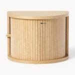 Curved Floating Tambour Nightstand - Image 5