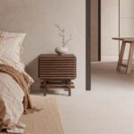 Zenith Slatted Solid Wood Nightstand