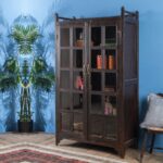 Dark Wooden Vintage Display Cabinet