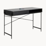 Modern Metal Study Desk with Storage Compartment - Image 3