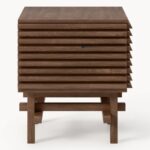 Zenith Slatted Solid Wood Nightstand - Image 4