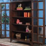 Dark Wooden Vintage Display Cabinet - Image 3