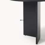 Modern Oval Dining Table with Solid Panel Legs - Image 3