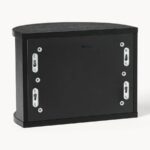 Modern Floating Nightstand with Tambour Door – Semi-Circle Wall-Mounted Bedside Table - Image 4