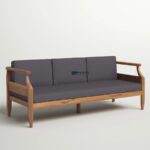 Wooden 3-Seater Sofa with Weather-Resistant Cushions - Image 3