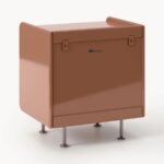 Modern Rounded 2-Drawer Nightstand in Dusty Pink | Sleek Mid-Century Bedside Table - Image 5