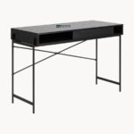 Modern Metal Study Desk with Storage Compartment - Image 2