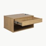 Minimalist Floating Oak Nightstand with Hidden Drawer - Image 4