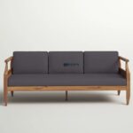 Wooden 3-Seater Sofa with Weather-Resistant Cushions - Image 5