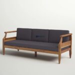 Wooden 3-Seater Sofa with Weather-Resistant Cushions - Image 2