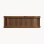 Dark Walnut Floating Nightstand – Wall-Mounted Wooden Bedside Table with Fluted Tambour Door - Image 5