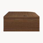 Dark Walnut Floating Nightstand – Wall-Mounted Wooden Bedside Table with Fluted Tambour Door - Image 6