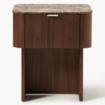 Ethereal Aura Marble Top Bedside Table - Image 3