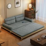 Modern Wooden Frame Fabric Daybed Sofa - Image 5