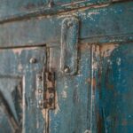 Vintage Blue Wooden Almirah – Six Door Storage Cabinet - Image 4