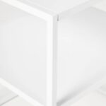 Modern White Bedside Table with Storage Shelf - Image 6