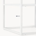 Modern White Bedside Table with Storage Shelf - Image 2