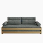 Modern Wooden Frame Fabric Daybed Sofa - Image 4
