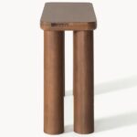 Console Table with Cylindrical Legs (Dark Walnut Finish) - Image 5
