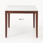 Rectangular Wooden Dining Table with Marble Top - Image 3