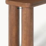 Console Table with Cylindrical Legs (Dark Walnut Finish) - Image 2