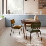 Compact Round Wooden Dining Table with Ribbed Edge