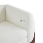 Luxury Curved Arm Fabric 3-Seater Sofa - Image 4