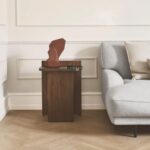Modern Solid Wood Side Table with Storage