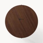 Compact Round Wooden Dining Table with Ribbed Edge - Image 2