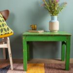 Bright Green Vintage Wooden Side Table - Image 4
