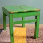 Bright Green Vintage Wooden Side Table - Image 5