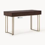 Luxury Solid Wood Writing Desk with Brass Legs - Image 2
