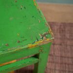 Bright Green Vintage Wooden Side Table - Image 2