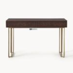 Luxury Solid Wood Writing Desk with Brass Legs - Image 4