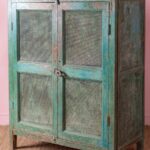 Vintage Green Wooden Industrial Cupboard - Image 5