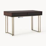 Luxury Solid Wood Writing Desk with Brass Legs - Image 5